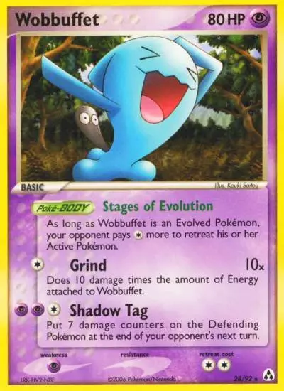 Wobbuffet 28/92 Legend Maker Pokemon card