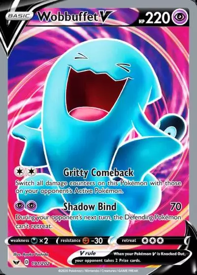 Wobbuffet V 191/202 Sword & Shield Pokemon card
