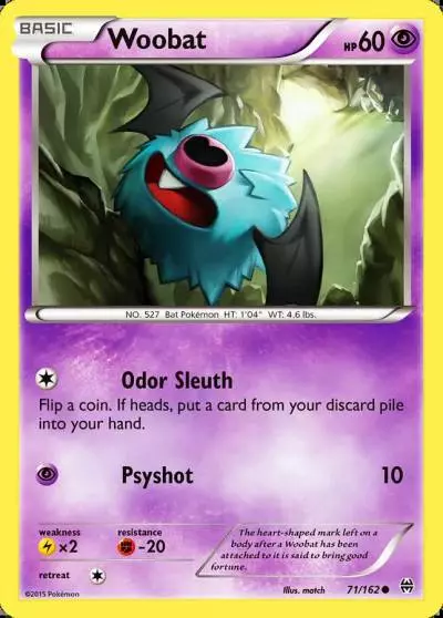 Woobat 71/162 BREAKthrough Pokemon card
