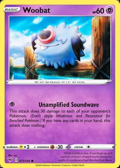 Woobat 73/185 Vivid Voltage Pokemon card