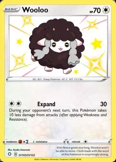 Wooloo SV103/122 Shining Fates Shiny Vault Pokemon card