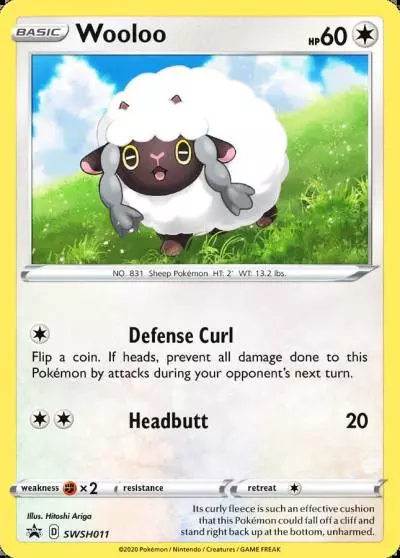 Wooloo SWSH011/307 SWSH Black Star Promos Pokemon card