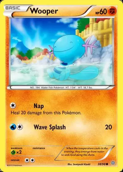 Wooper 38/98 Ancient Origins Pokemon card