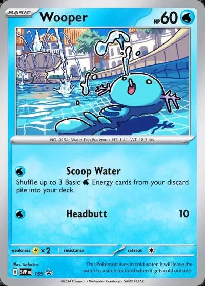 Wooper 155/165 Scarlet & Violet Black Star Promos Pokemon card