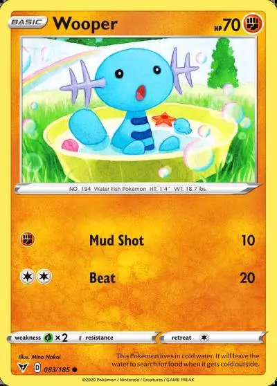 Wooper 83/185 Vivid Voltage Pokemon card