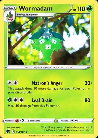 Wormadam 10/172 Brilliant Stars Pokemon card