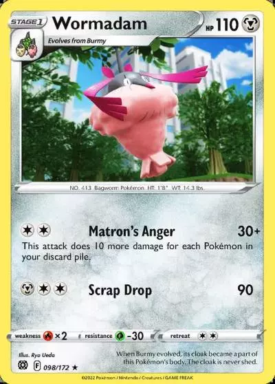 Wormadam 98/172 Brilliant Stars Pokemon card