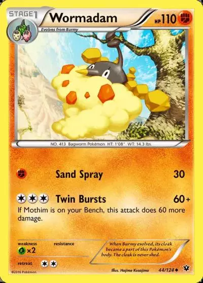 Wormadam 44/124 Fates Collide Pokemon card