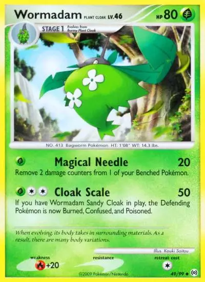 Wormadam Plant Cloak 49/99 Arceus Pokemon card