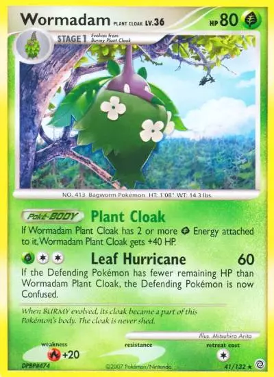 Wormadam Plant Cloak 41/132 Secret Wonders Pokemon card