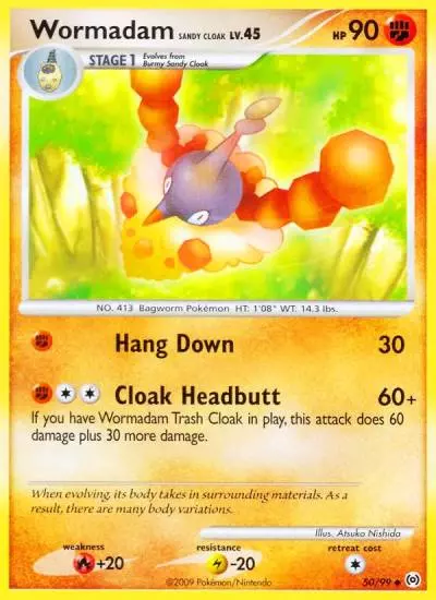 Wormadam Sandy Cloak 50/99 Arceus Pokemon card
