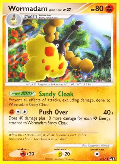 Wormadam Sandy Cloak 10/17 POP Series 7 Pokemon card