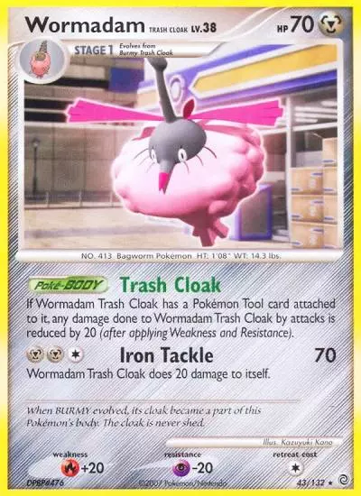 Wormadam Trash Cloak 43/132 Secret Wonders Pokemon card