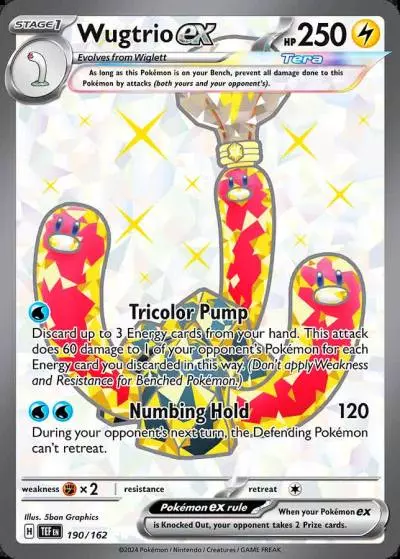 Wugtrio ex 190/162 Temporal Forces Pokemon card