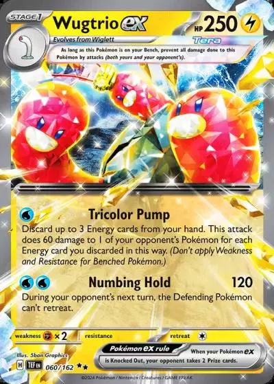Wugtrio ex 60/162 Temporal Forces Pokemon card