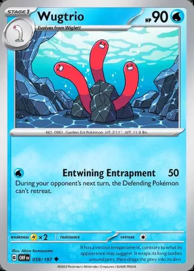 Wugtrio 59/197 Obsidian Flames Pokemon card