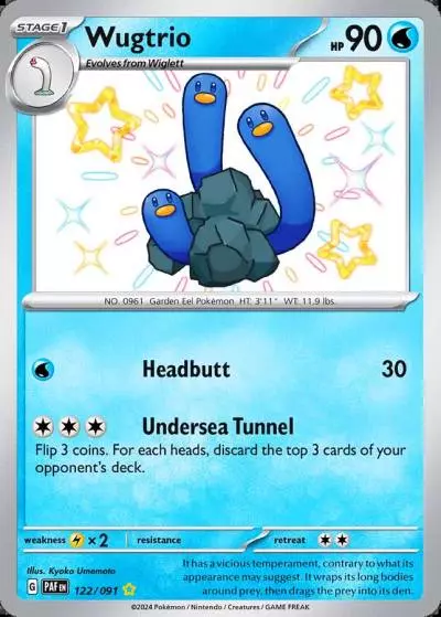 Wugtrio 122/91 Paldean Fates Pokemon card