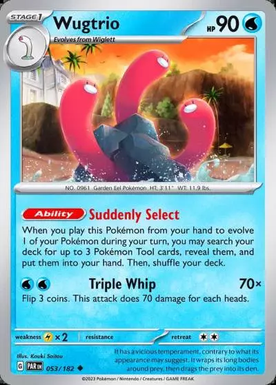 Wugtrio 53/182 Paradox Rift Pokemon card