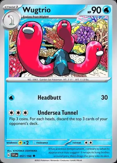 Wugtrio 57/198 Scarlet & Violet Pokemon card