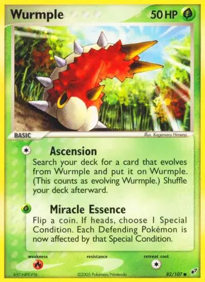 Wurmple 82/107 Deoxys Pokemon card