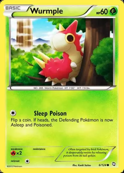 Wurmple 6/124 Dragons Exalted Pokemon card