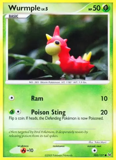 Wurmple 103/127 Platinum Pokemon card