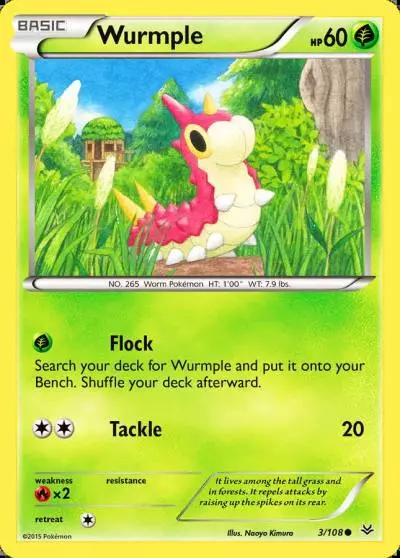 Wurmple 3/108 Roaring Skies Pokemon card