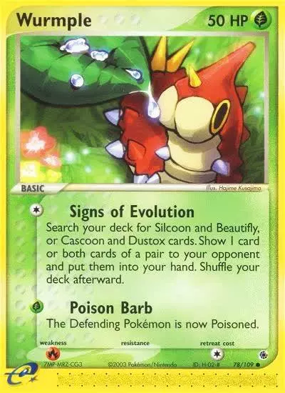 Wurmple 78/109 Ruby & Sapphire Pokemon card