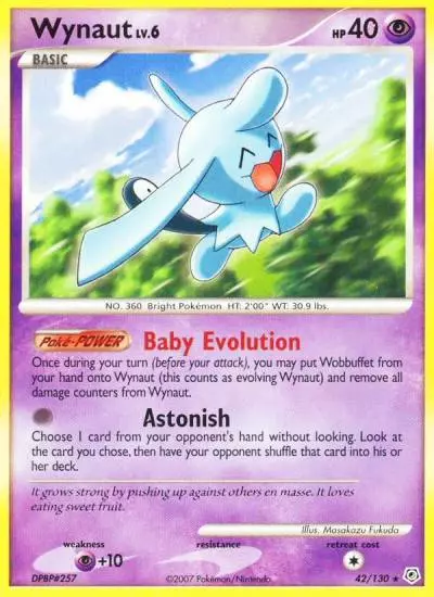 Wynaut 42/130 Diamond & Pearl Pokemon card
