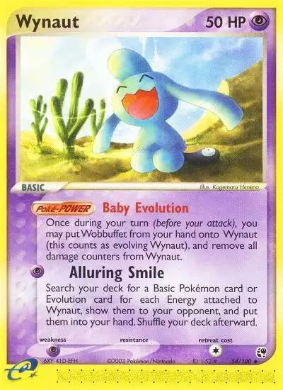 Wynaut 54/100 Sandstorm Pokemon card