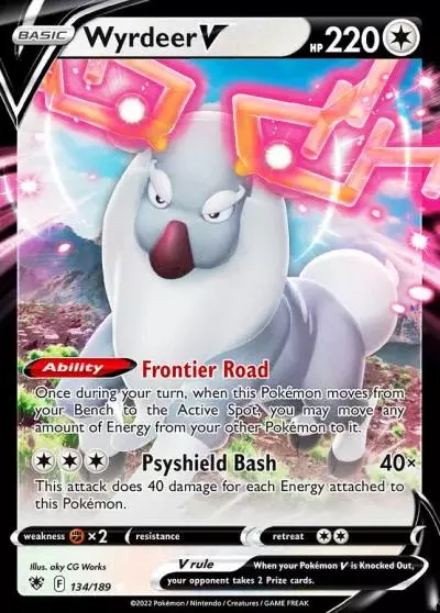 Wyrdeer V 134/189 Astral Radiance Pokemon card