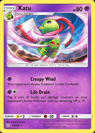 Xatu 79/236 Cosmic Eclipse Pokemon card