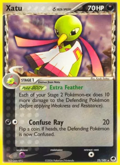 Xatu δ 25/101 Dragon Frontiers Pokemon card