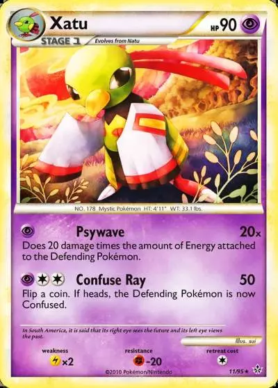 Xatu 11/95 HS—Unleashed Pokemon card