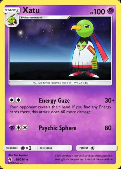 Xatu 88/214 Lost Thunder Pokemon card