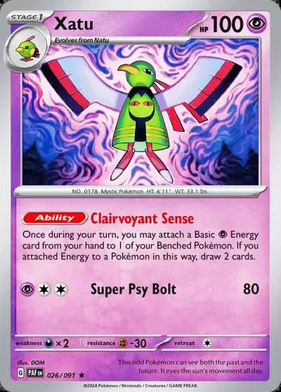 Xatu 26/91 Paldean Fates Pokemon card