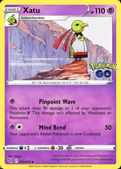 Xatu 33/78 Pokémon GO Pokemon card