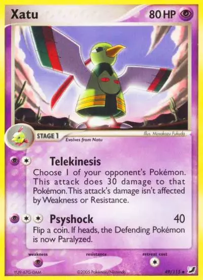 Xatu 49/115 Unseen Forces Pokemon card