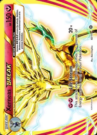 Xerneas BREAK 82/114 Steam Siege Pokemon card