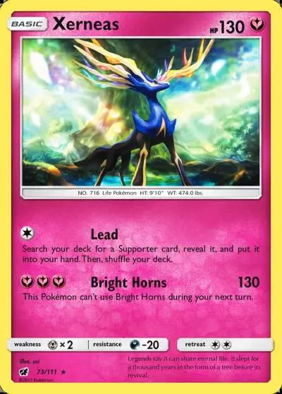 Xerneas 73/111 Crimson Invasion Pokemon card