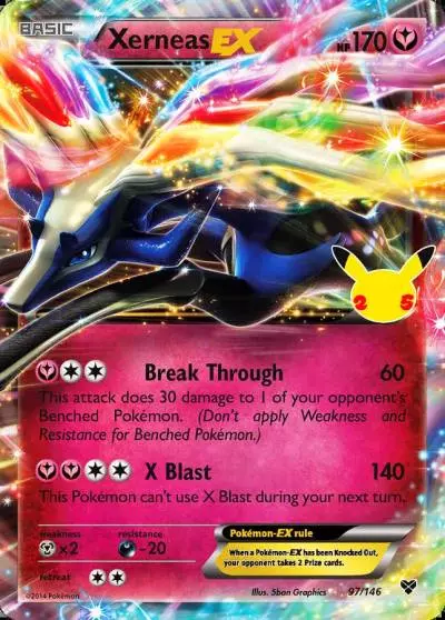 Xerneas-EX 97/25 Celebrations: Classic Collection Pokemon card