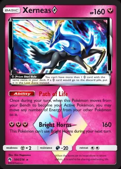 Xerneas ◇ 144/214 Lost Thunder Pokemon card