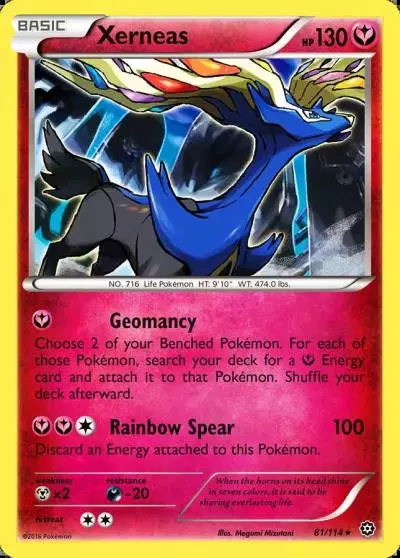 Xerneas 81/114 Steam Siege Pokemon card