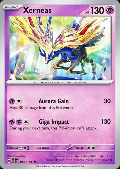 Xerneas 88/191 Surging Sparks Pokemon card