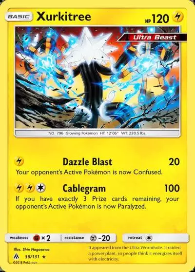 Xurkitree 39/131 Forbidden Light Pokemon card