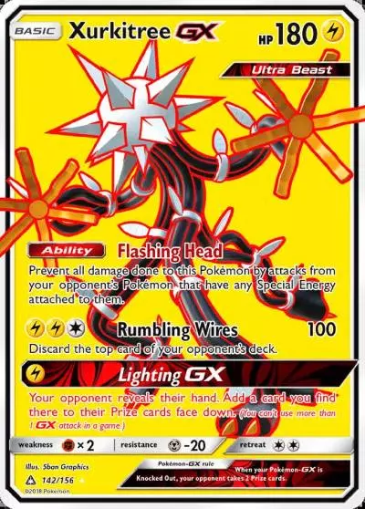 Xurkitree-GX 142/156 Ultra Prism Pokemon card