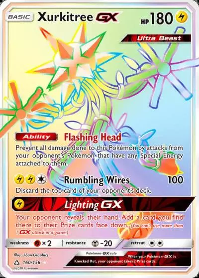 Xurkitree-GX 160/156 Ultra Prism Pokemon card