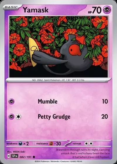 Yamask 82/191 Surging Sparks Pokemon card