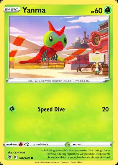 Yanma 6/189 Astral Radiance Pokemon card