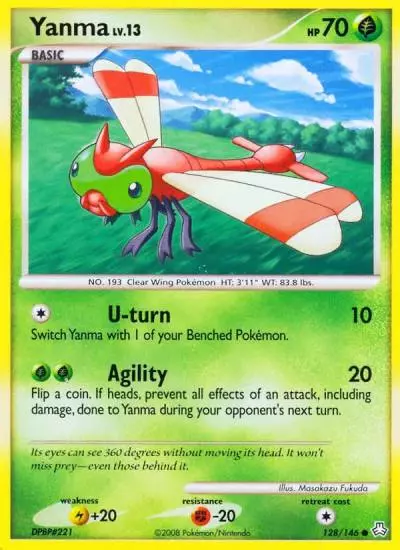Yanma 128/146 Legends Awakened Pokemon card